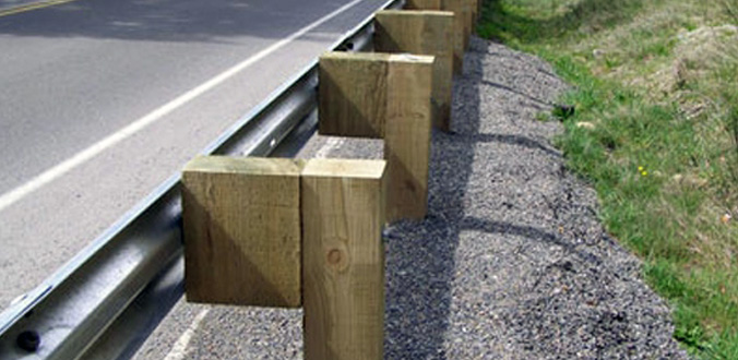timber post guardrail