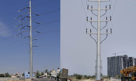 Transmission poles