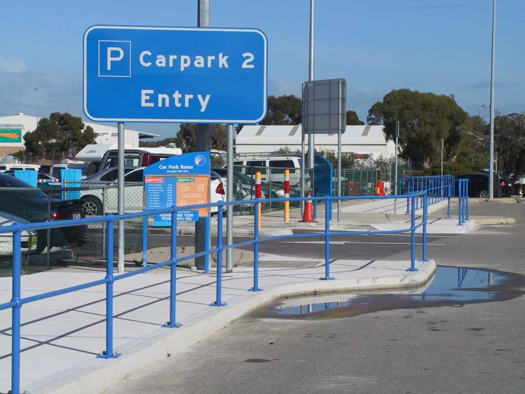 Perth Airport guardrail